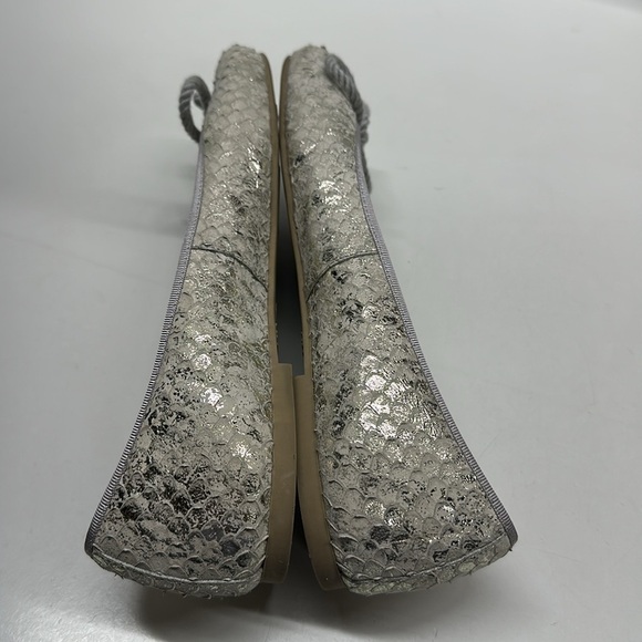Pretty Ballerinas Rosario Ballet Flats Slip On Flat Shoes Metallic Snake Bow 39 - Picture 6 of 9